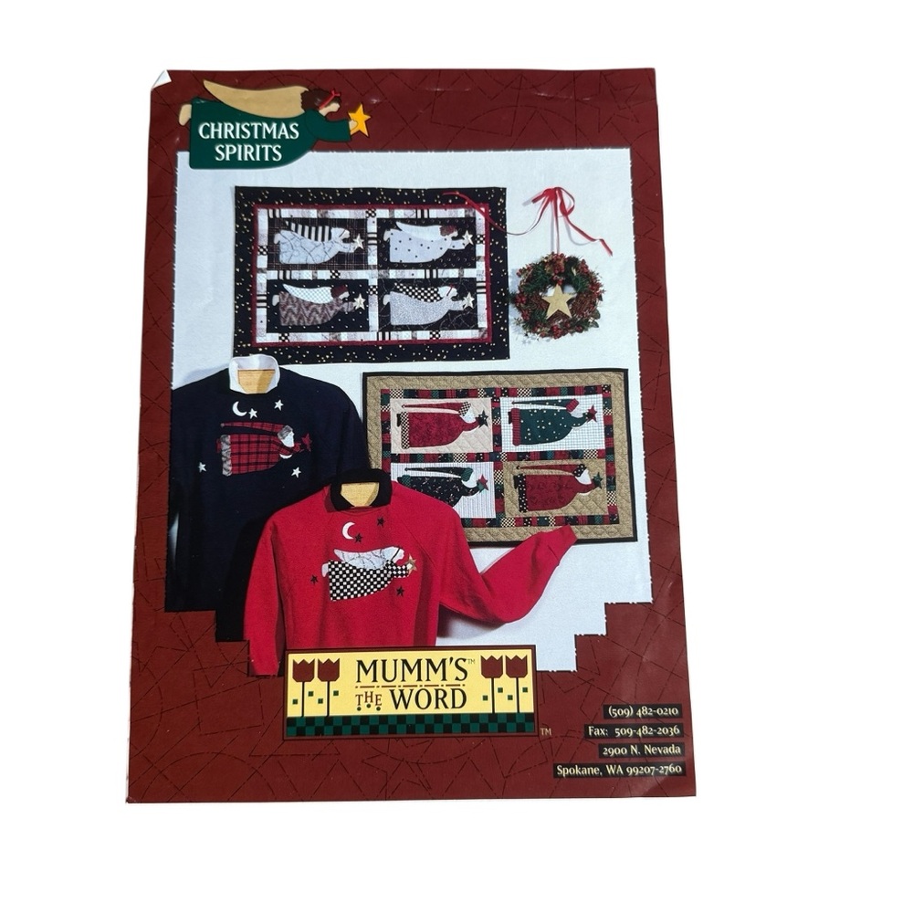 Mumm's the Word Christmas Spirits Wallhanging Sweatshirt Debbie Mumm 1992
